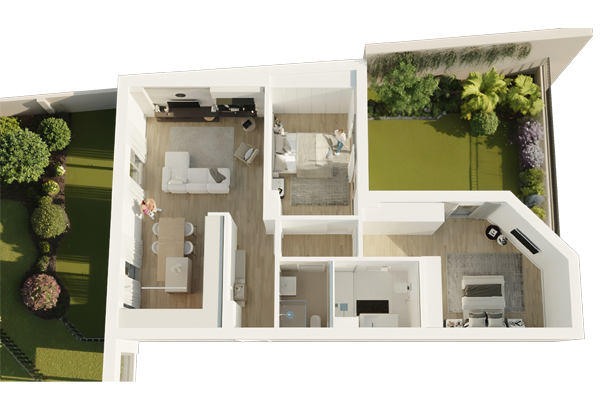 Layout t2 planta 3d